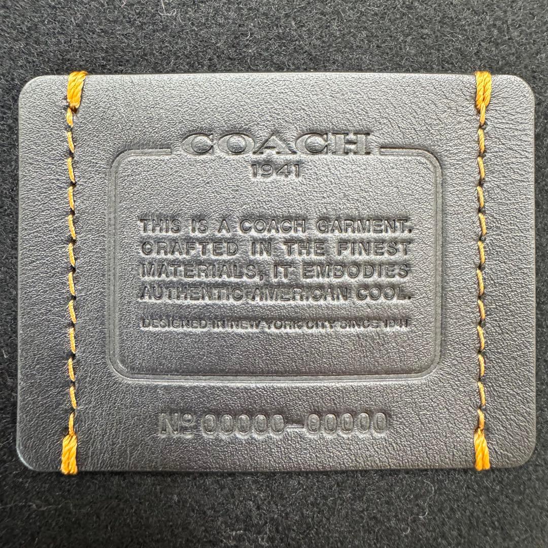 新品未使用　コーチ　ブルゾン　ジャケット　メンズ　切り替え　ラムレザー　茶色　S