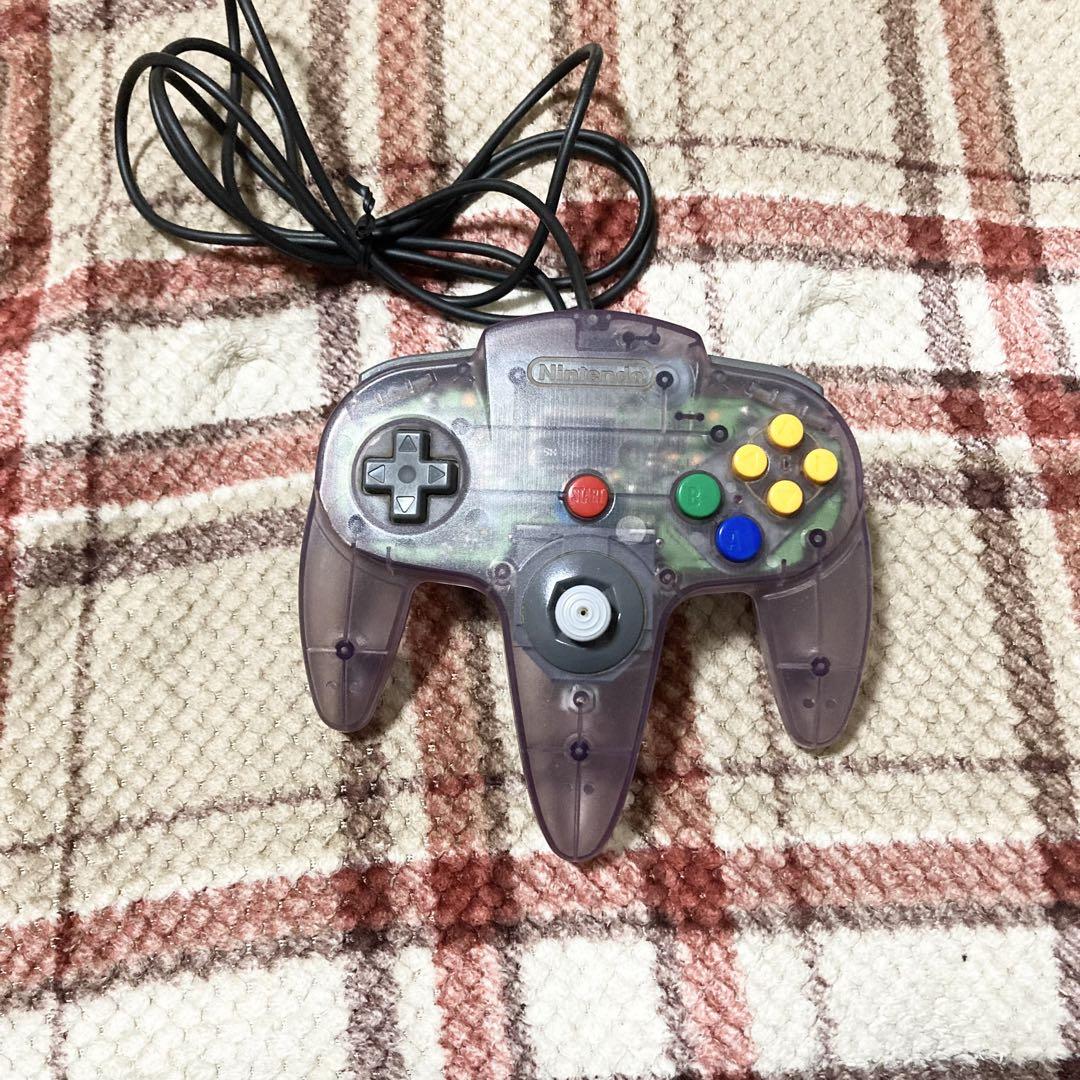 ニンテンドー　64 コントローラ　クリア　パープル