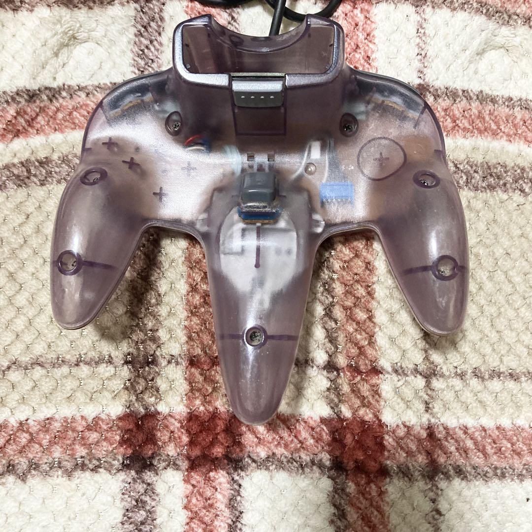 ニンテンドー　64 コントローラ　クリア　パープル