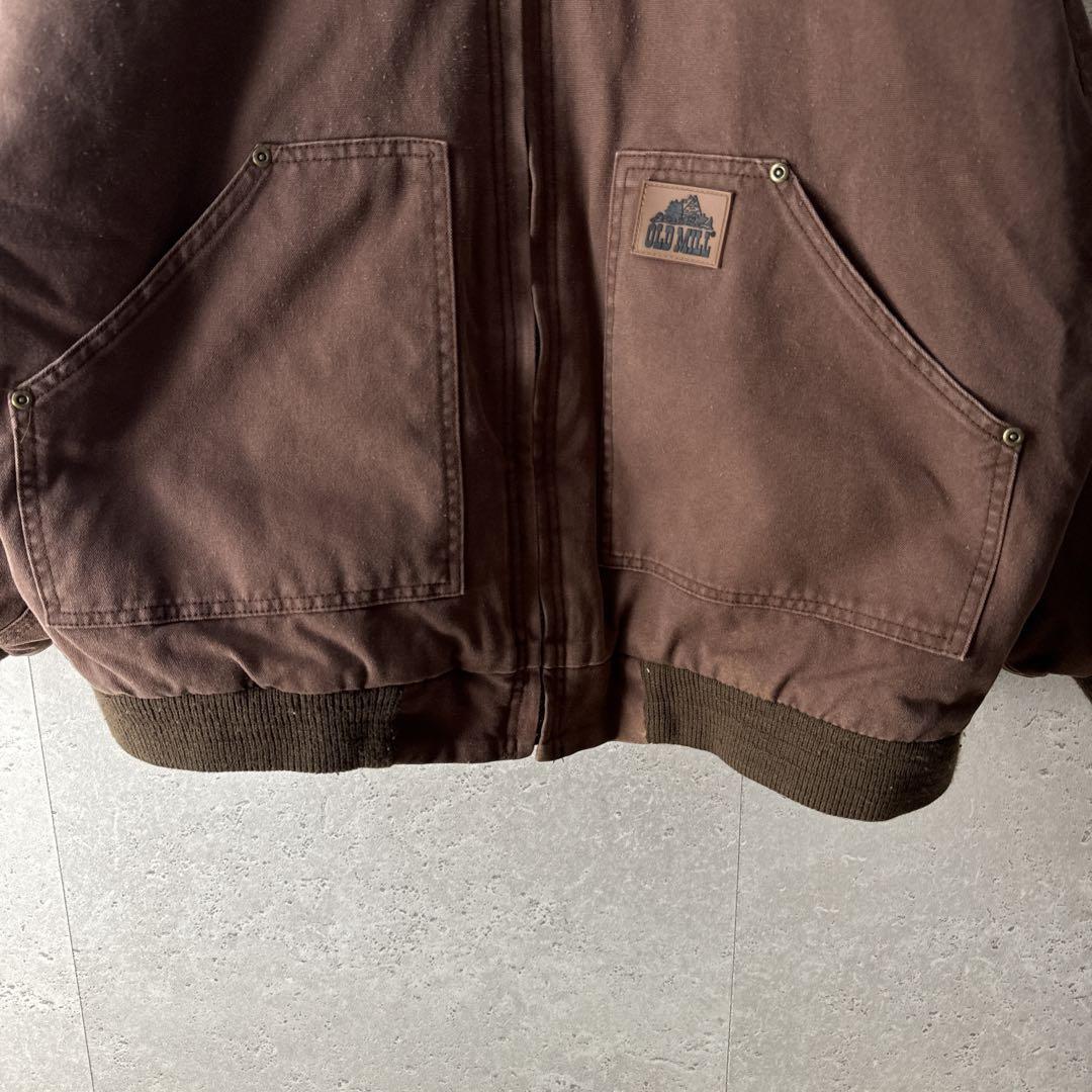 古着90sブラウンOLDMILLアクティブダックジャケットXL