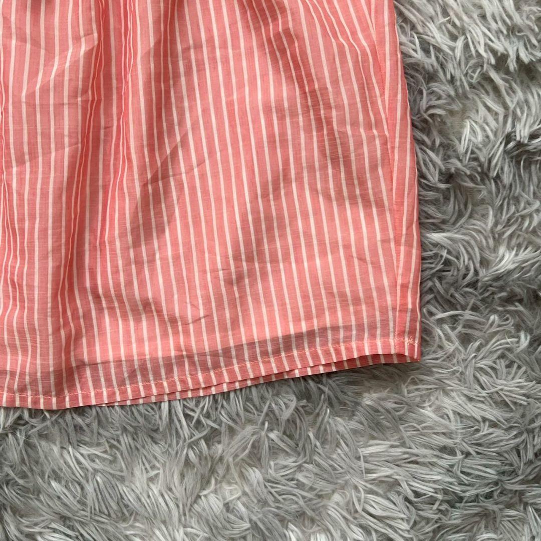 美品✨【deicy】ノースリーブひざ丈ワンピース S ピンク ストライプ 日本製