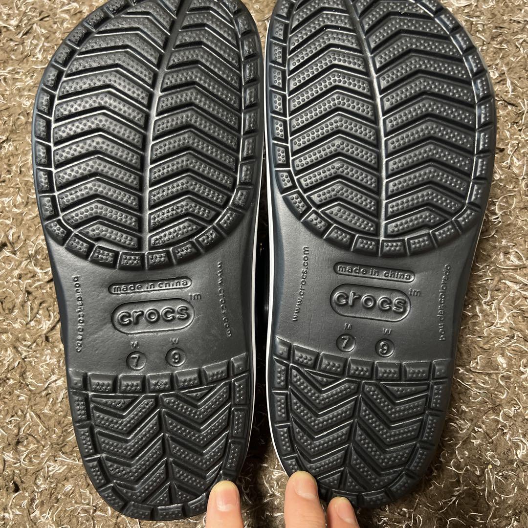 【未使用】クロックス crocs パンク カスタム　クロックバンドブラック
