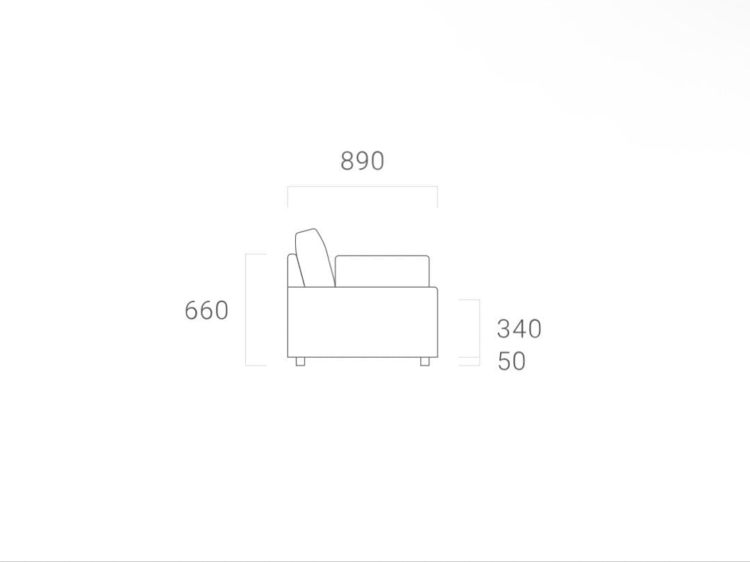 2人掛けソファ カバー取り外しクッション付きARMONIA