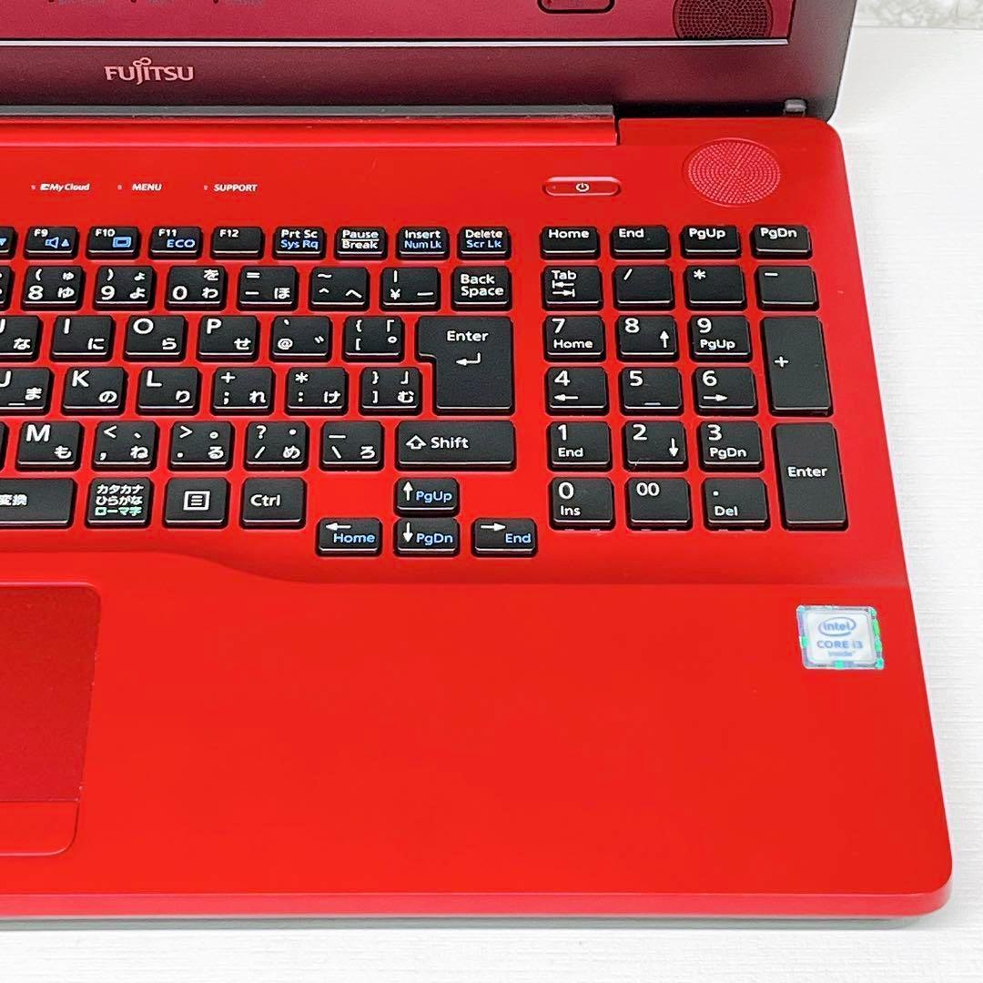 富士通 - オンライン授業・写真動画整理に✨人気レッド✨大容量1TB✨最新Win11✨美品 綺麗な赤！ Windows11富士通ノートパソコン ブルーレイ 初心者