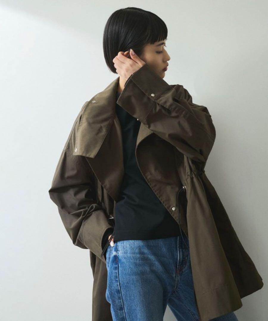ADAM ET ROPE' 【WEB限定】スタンドカラーハーフモッズコート
