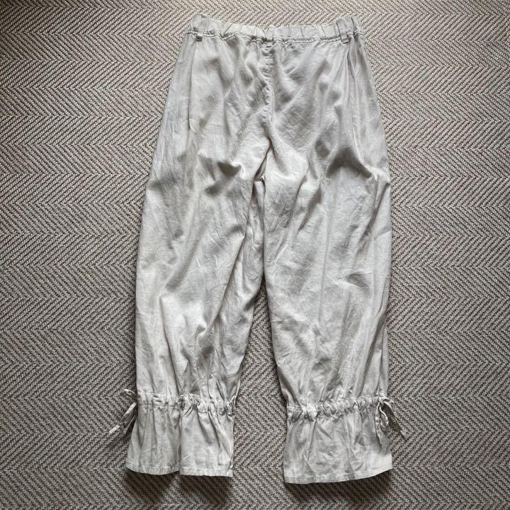 nest Robe リネン 裾ドロスト パンツ アップサイクルリノ オフ