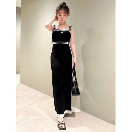即納 新品 LILY BROWN MARY QUANT ロゴジャガードワンピース 画像1