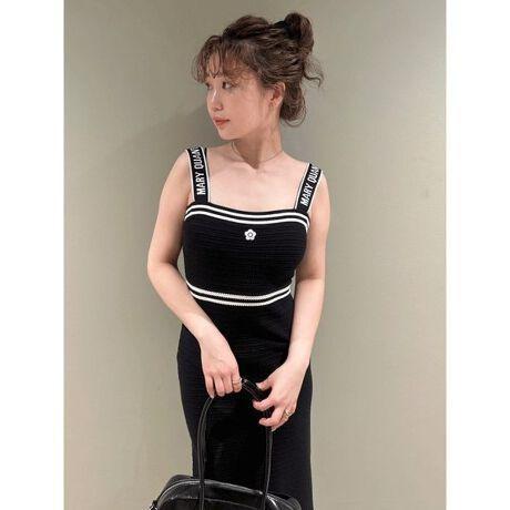 即納 新品 LILY BROWN MARY QUANT ロゴジャガードワンピース 画像2