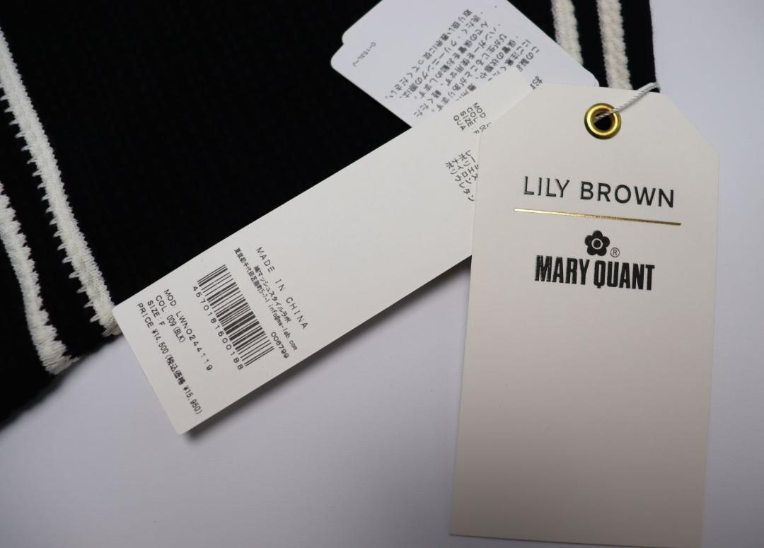 即納 新品 LILY BROWN MARY QUANT ロゴジャガードワンピース 画像7