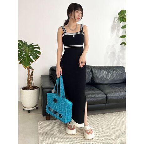 即納 新品 LILY BROWN MARY QUANT ロゴジャガードワンピース 画像8