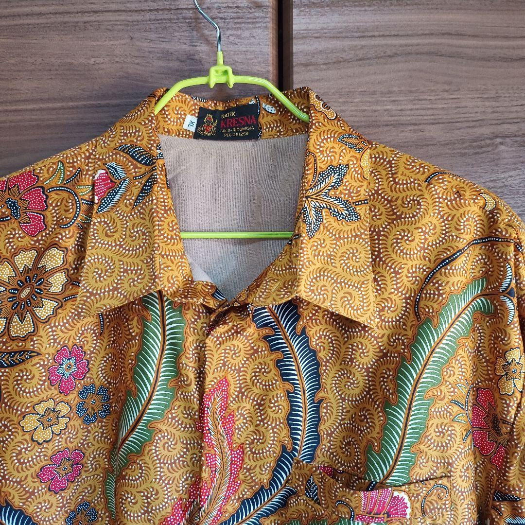 古着 総柄シャツ BATIK KRESNA サイズXL