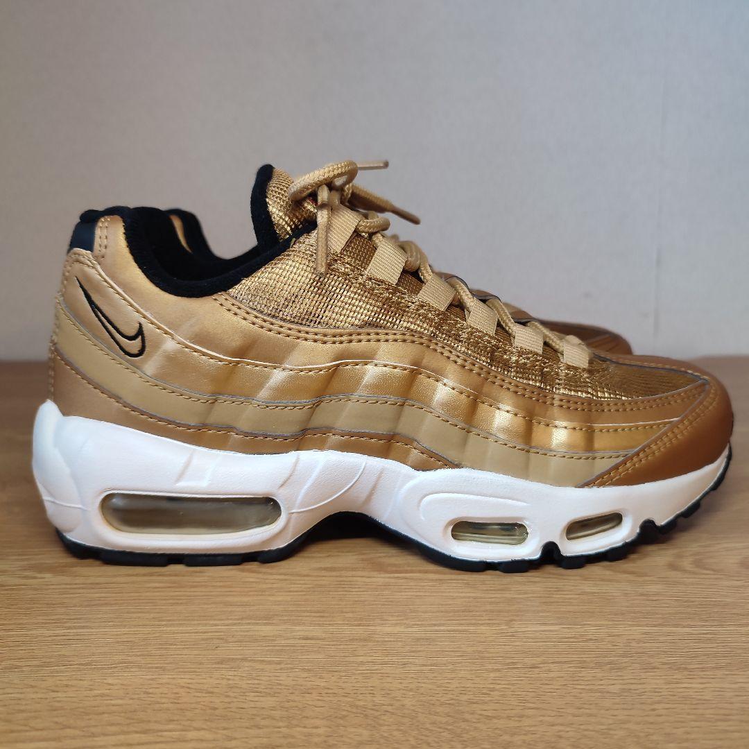 ★NIKE AIRMAX95 PRM \"llic Gold\" W23.5