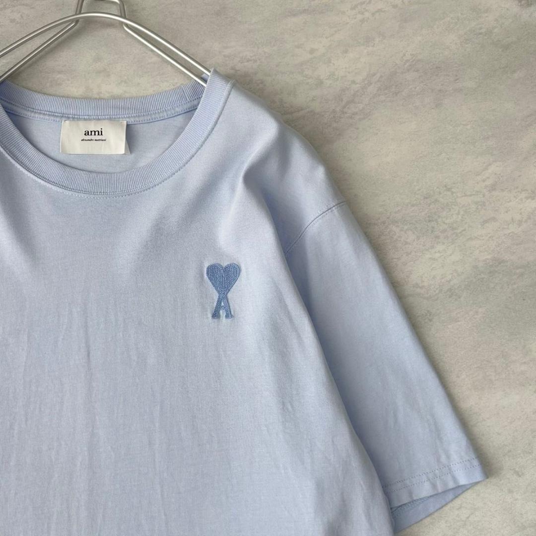正規品 ami ハートロゴ刺繍半袖Tシャツ カットソー 正規品 アミパリス AMI DE COEUR ハート ロゴ 刺繍 半袖 Tシャツ