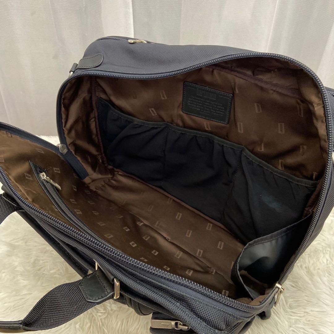 ⭐️美品⭐️ ハートマン　3wayブリーフケース　2気室　ロゴ型押し　A4収納可