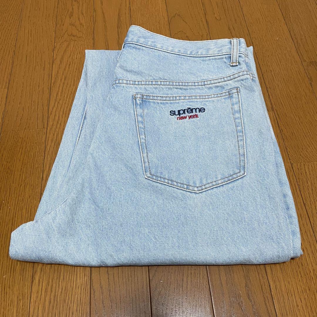 24ss Washed Indigo 32 Baggy Jean supreme