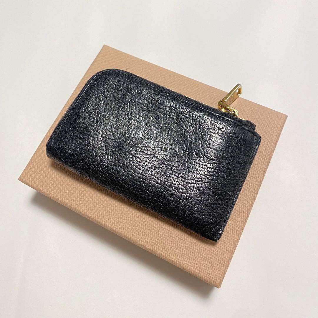 【美品】【ミニ財布付】ミュウミュウ　ミニバッグ　黒　miumiu コインケース