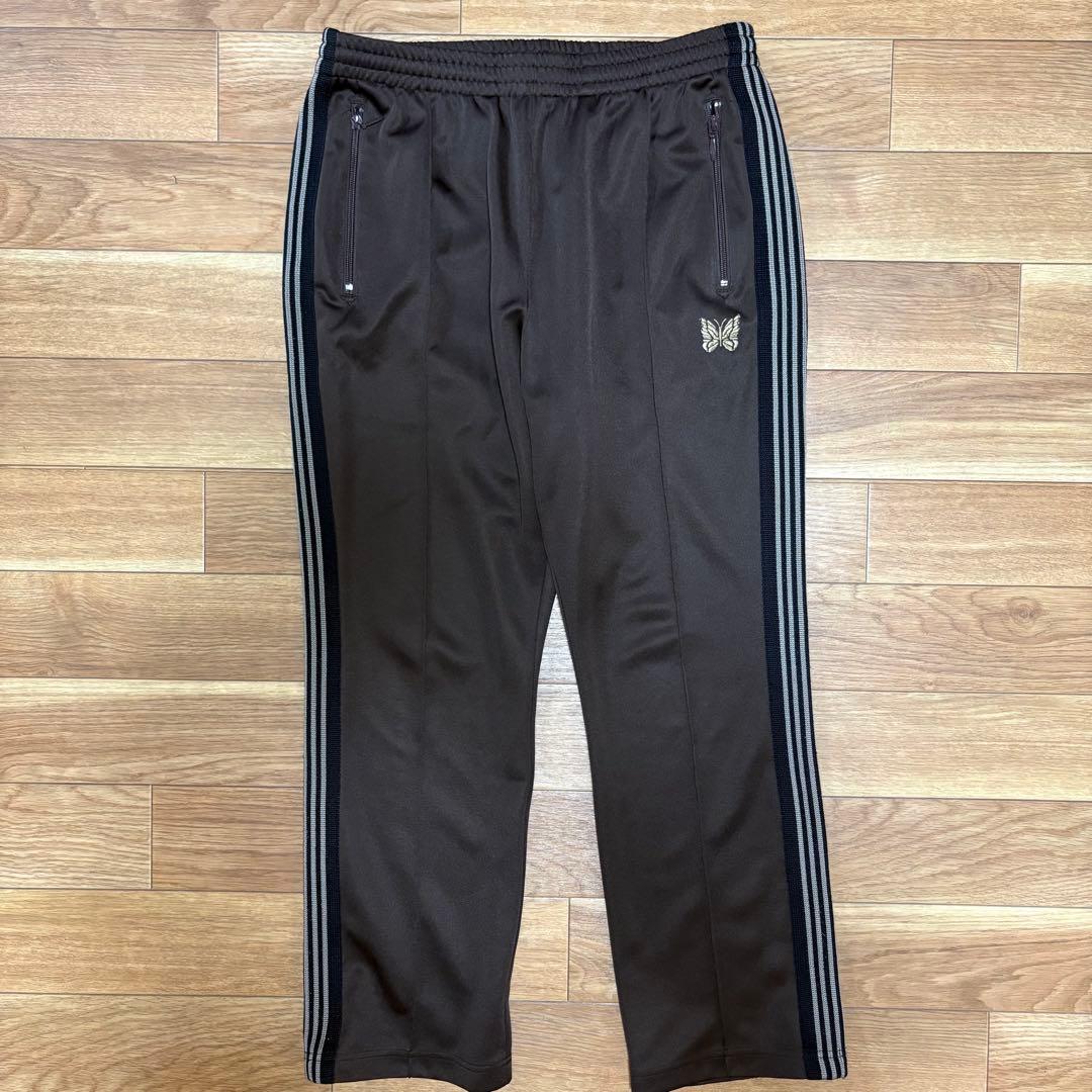 Needles トラックパンツ ブラウン ベージュ ライン