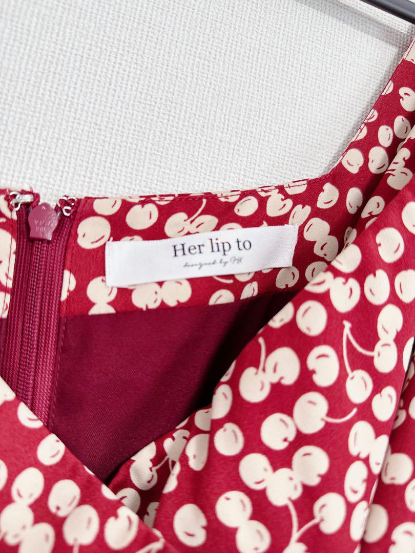 Cherry Pattern Cache-Coeur One-Piece
