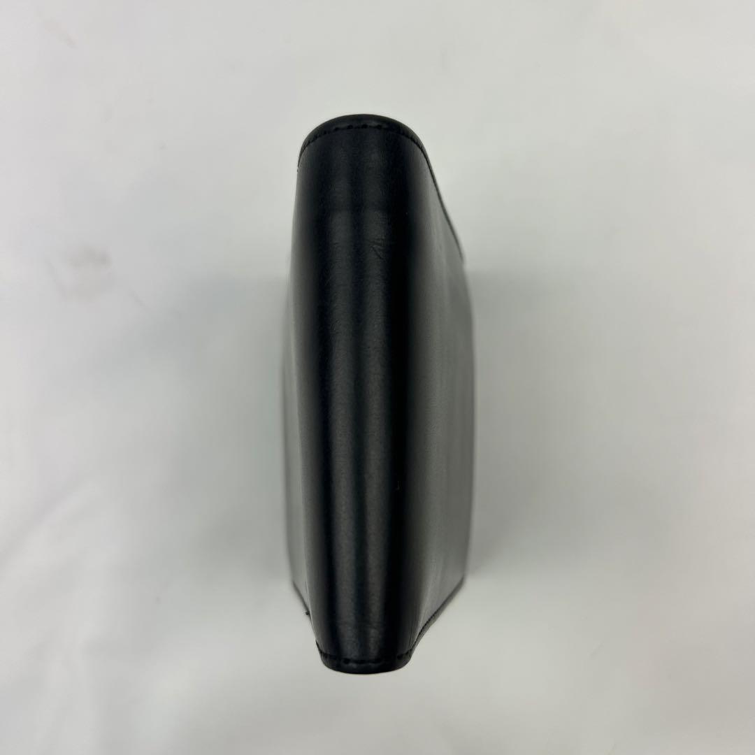 【美品】グレンロイヤル　二つ折り財布　レザー　ロゴ型押し　小銭入れ　黒