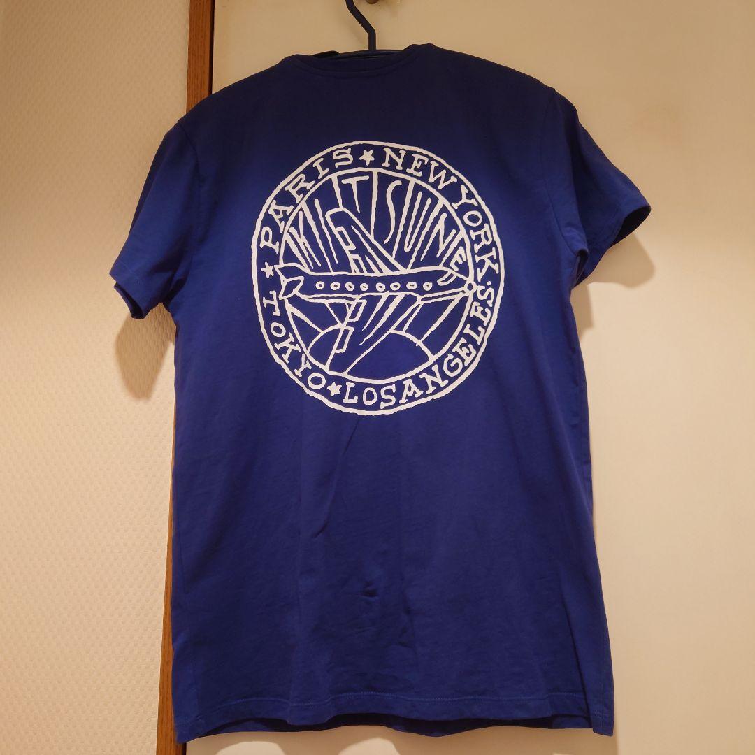 Maison kitsune メゾンキツネ バックプリント Tシャツ ブルー