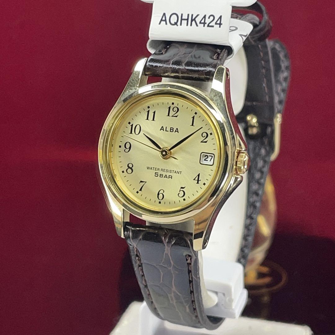 驚きの価格が実現！ 未使用 SEIKO ALBA QZ 電池交換済 純正革ベルト 腕時計 - メルカリ 時計