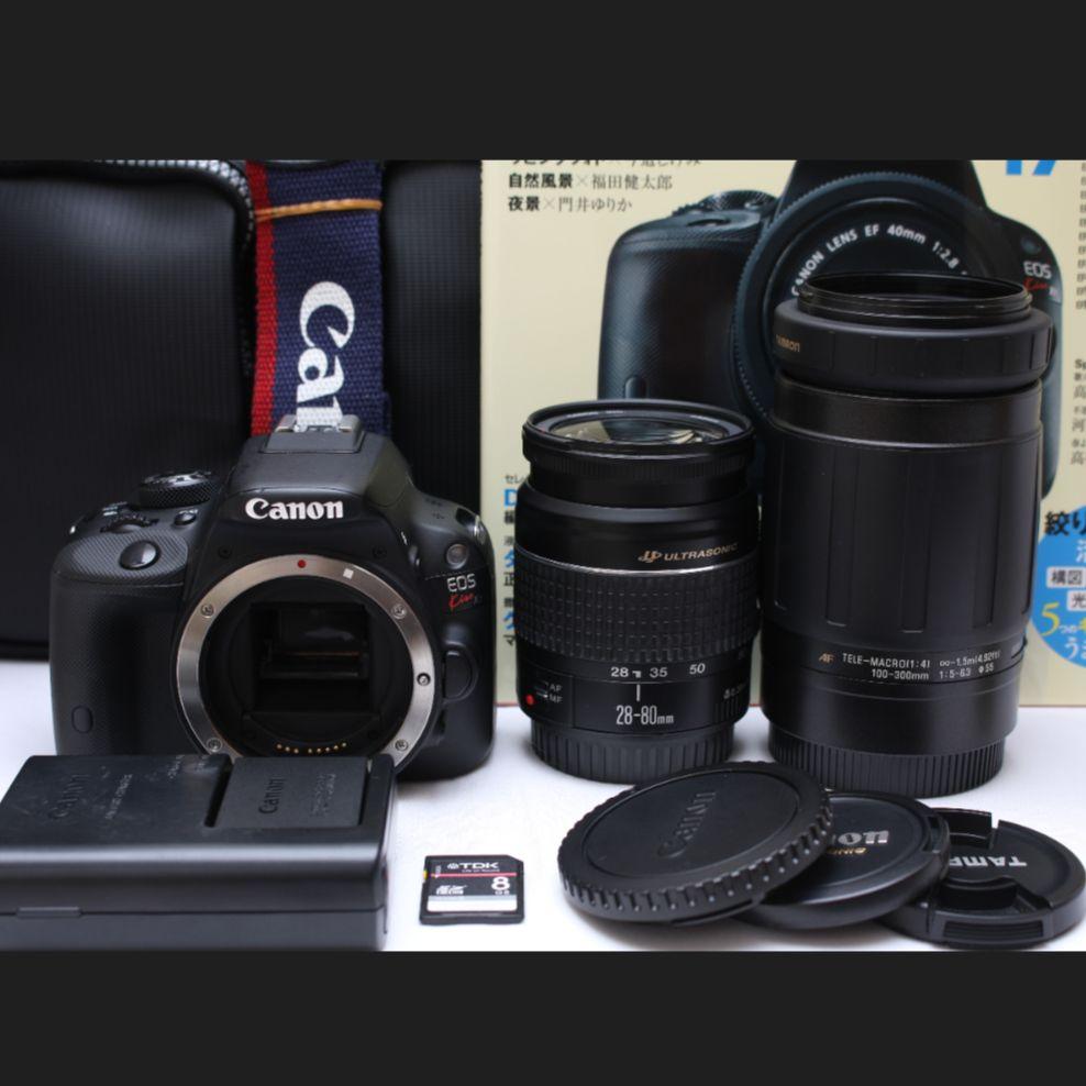 ショット極少!!キャノン Canon EOS Kiss X7 Wレンズセット