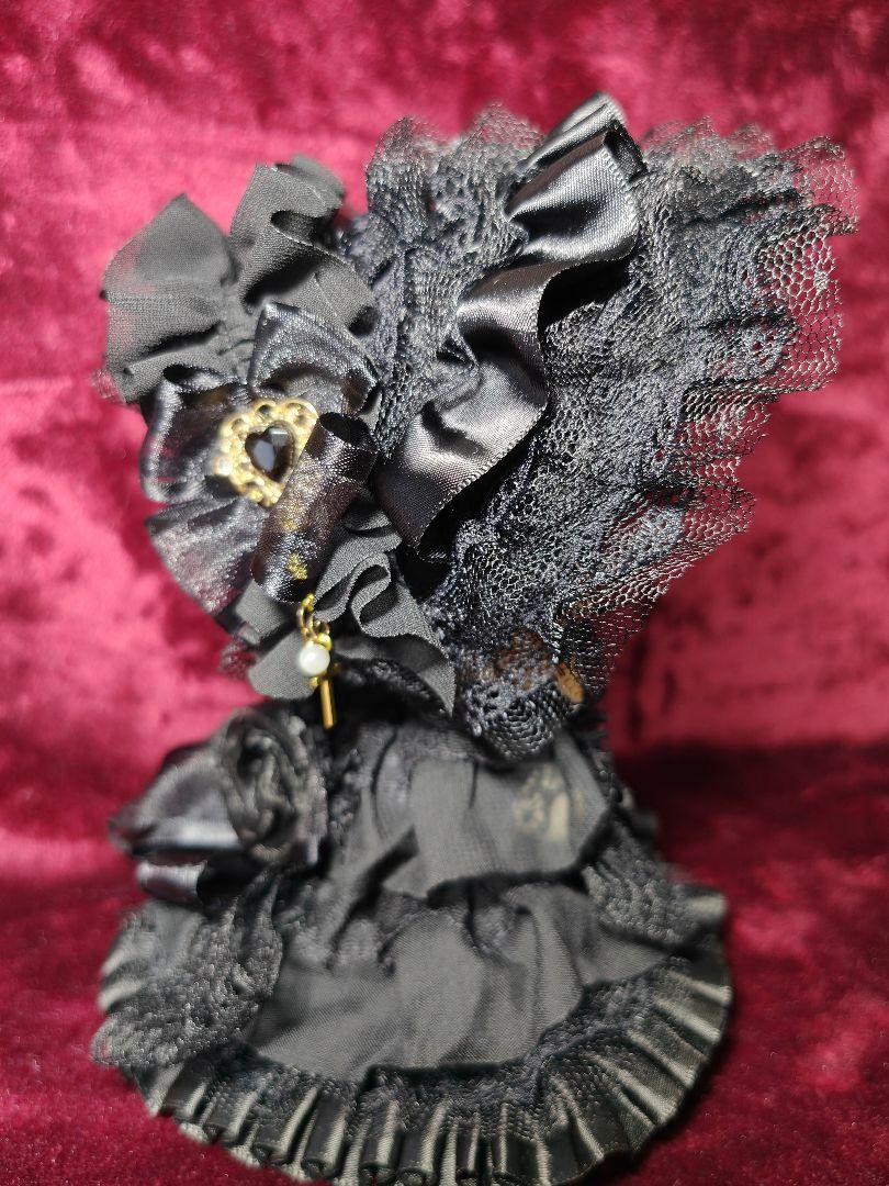 ぬい服 あんスタ ツイステ 黒のボンネット ドレスセット♡515