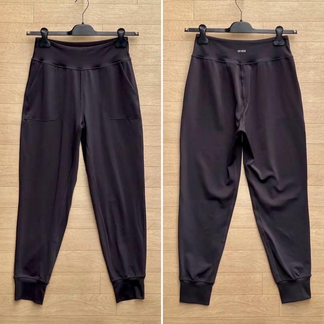 美品 L アンダール ジョガーフィットレギンス スパッツ レギンス andar