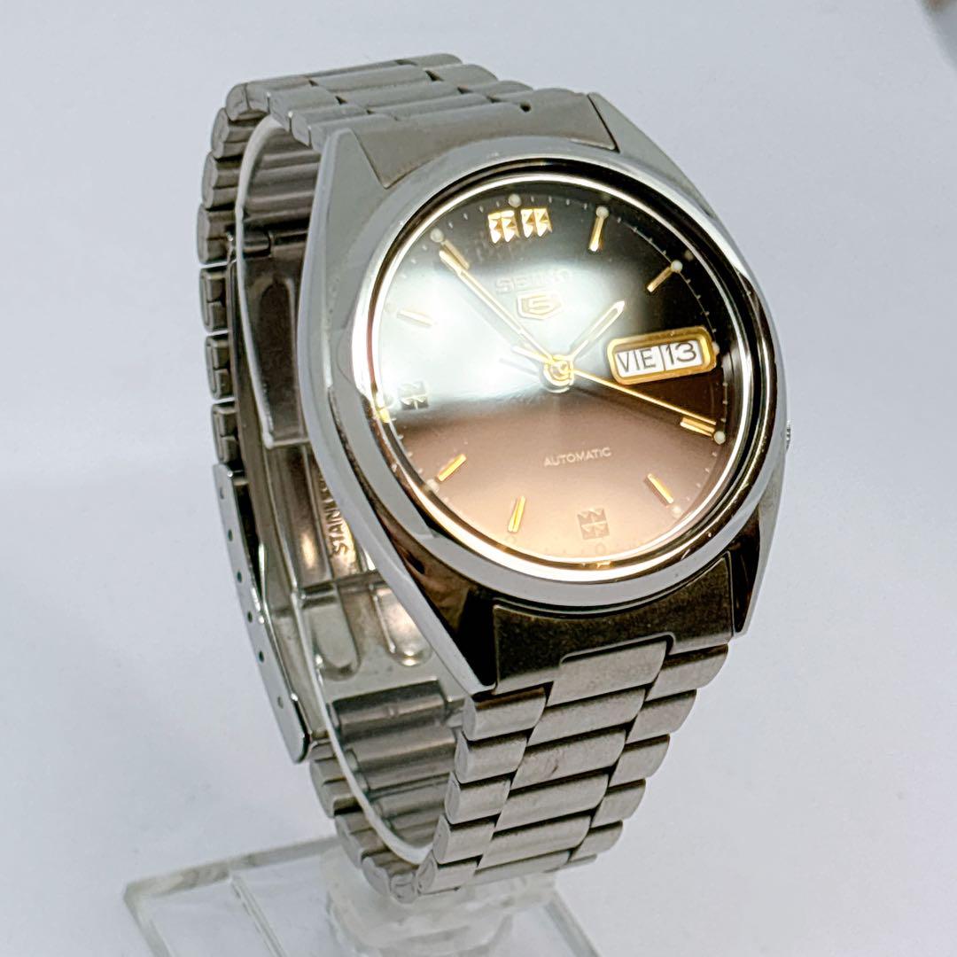 【美品/動作良好】SEIKO 5 セイコー ファイブ オートマ メンズ腕時計