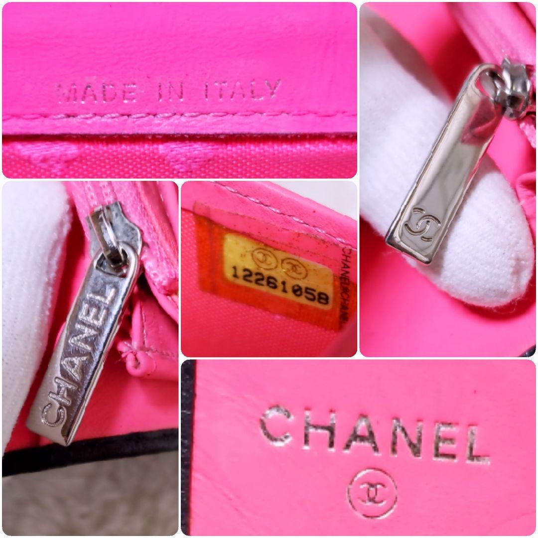 美品✨CHANELシャネル 長財布 カンボンライン ラムスキン
