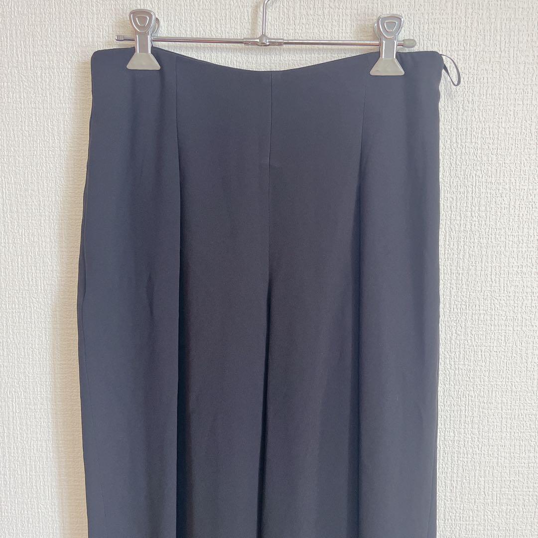 Theory セオリー 黒 ガウチョパンツ ワイドレッグ 薄手 00