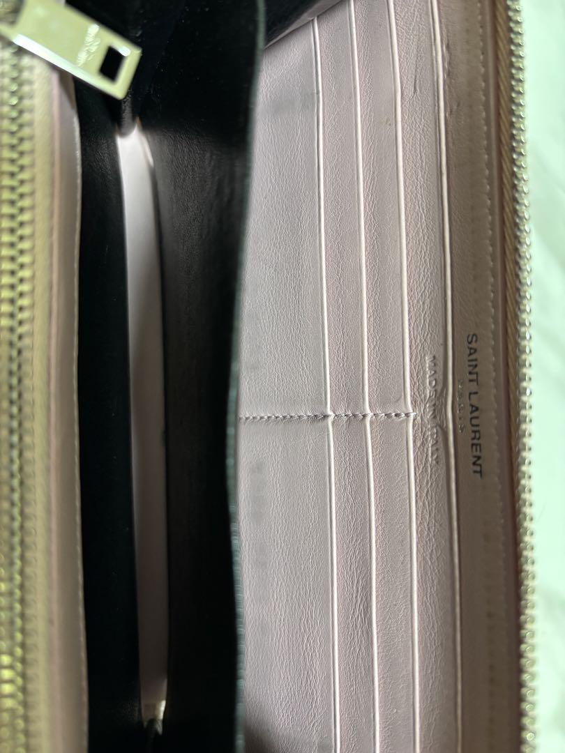 SAINT LAURENT ファスナー長財布　ピンク
