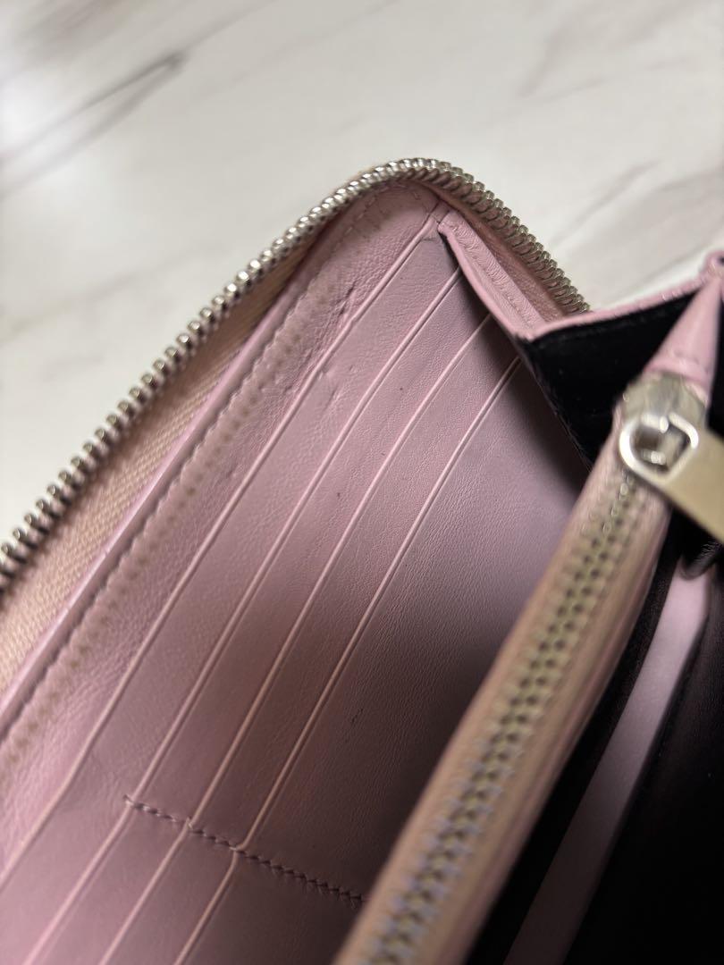 SAINT LAURENT ファスナー長財布　ピンク