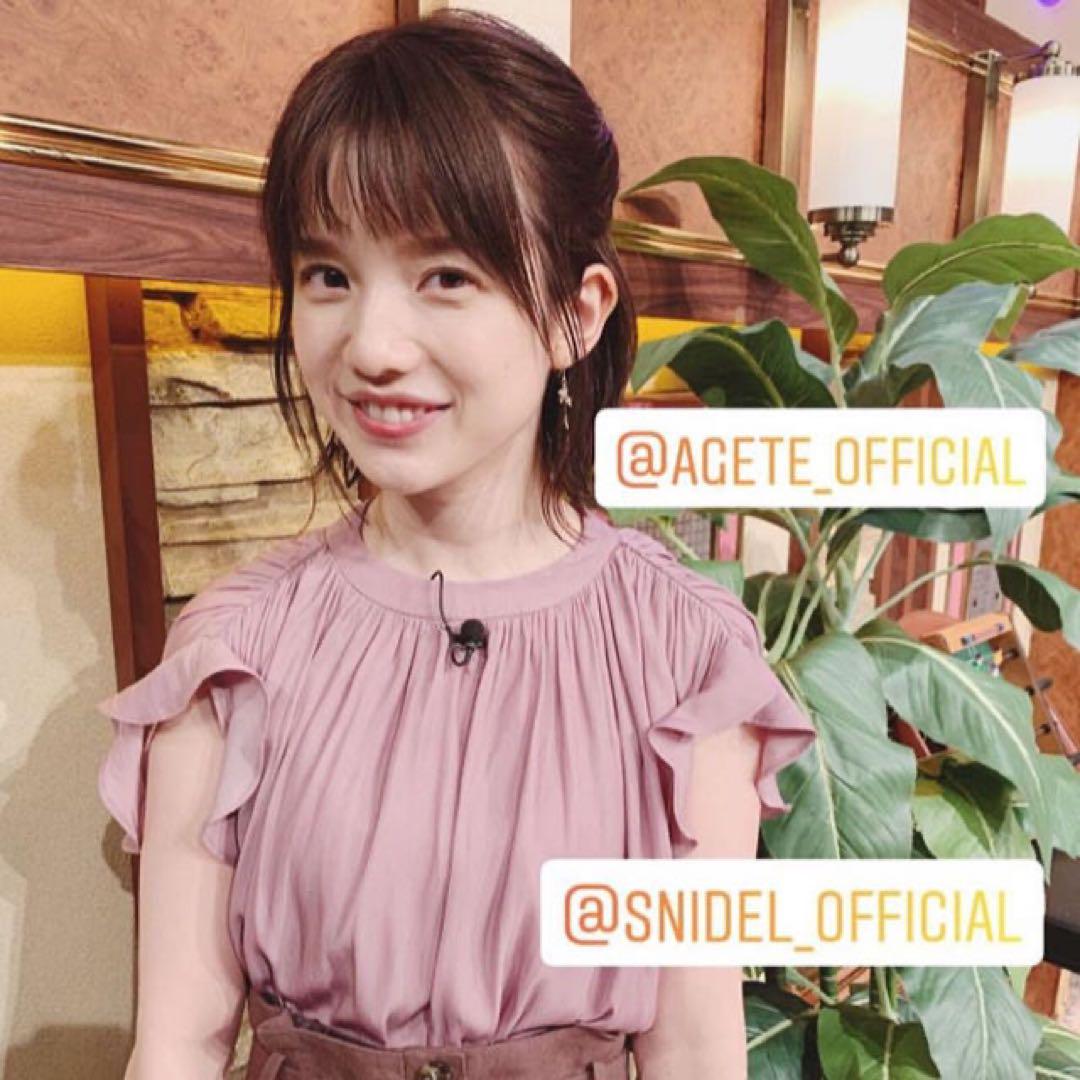 定価11,550円❤️SNIDEL ツイルカッセン2wayブラウス 弘中綾香