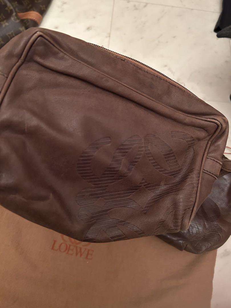 LOEWE ブラウンショルダーバッグ2点セット　保存袋付き