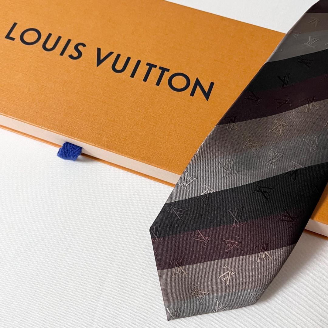 ルイヴィトンネクタイ『LV1』LOUIS VUITTON ストライプ　シルク LOUIS VUITTON ルイヴィトン ネクタイ シルク100% ストライプ