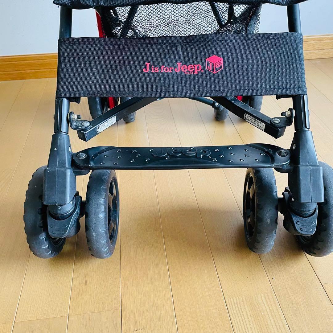 Jeep バギー　B型ベビーカー　ブラック×レッド