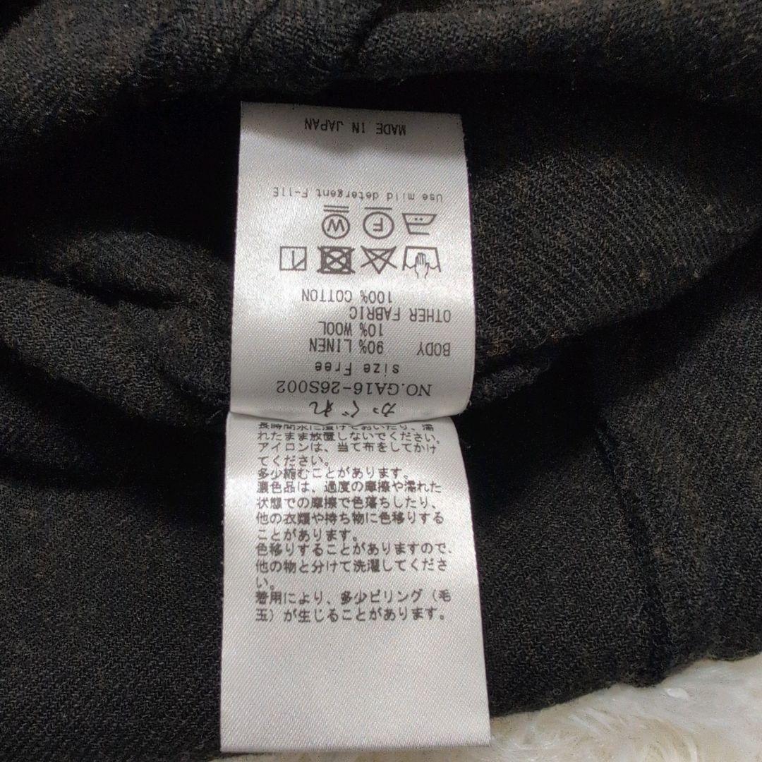 かぐれ ノースリーブ ロング ワンピース リネン ウール