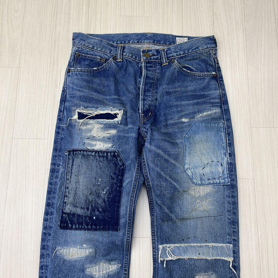 ■ D'sh アーバンリサーチ ドアーズ ダメージ加工 デニム パンツ ジーンズ