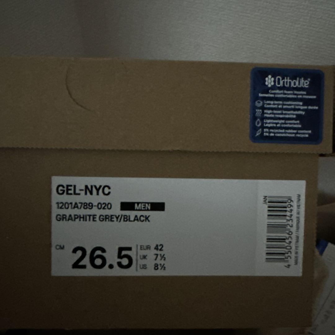 【国内購入|正規】asics GEL-NYC 26.5-BLK-新品- 画像7