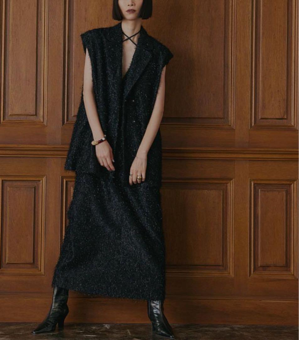 アメリ 24AW FLUFFY UTILITY VEST WITH DRESS