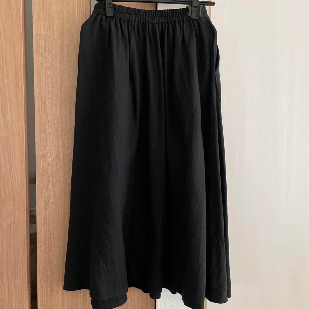 le Glazik 黒 フレアスカート ひざ丈