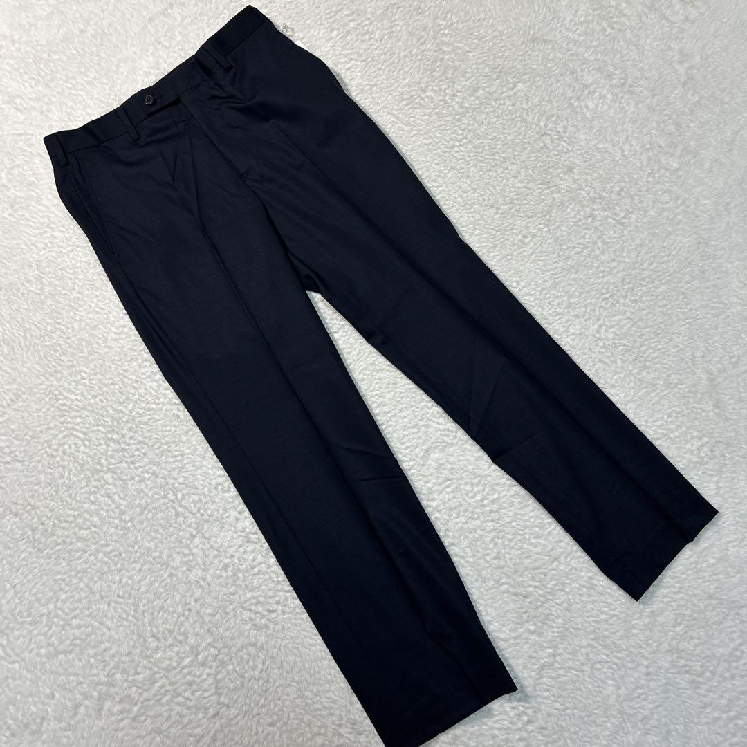 新品未使用　UNIQLO ユニクロ　ネイビー　背抜き　セットアップスーツ　M