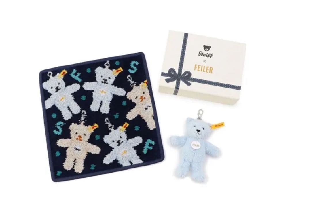 Steiff x FEILERクマ柄ハンカチセット - メルカリ