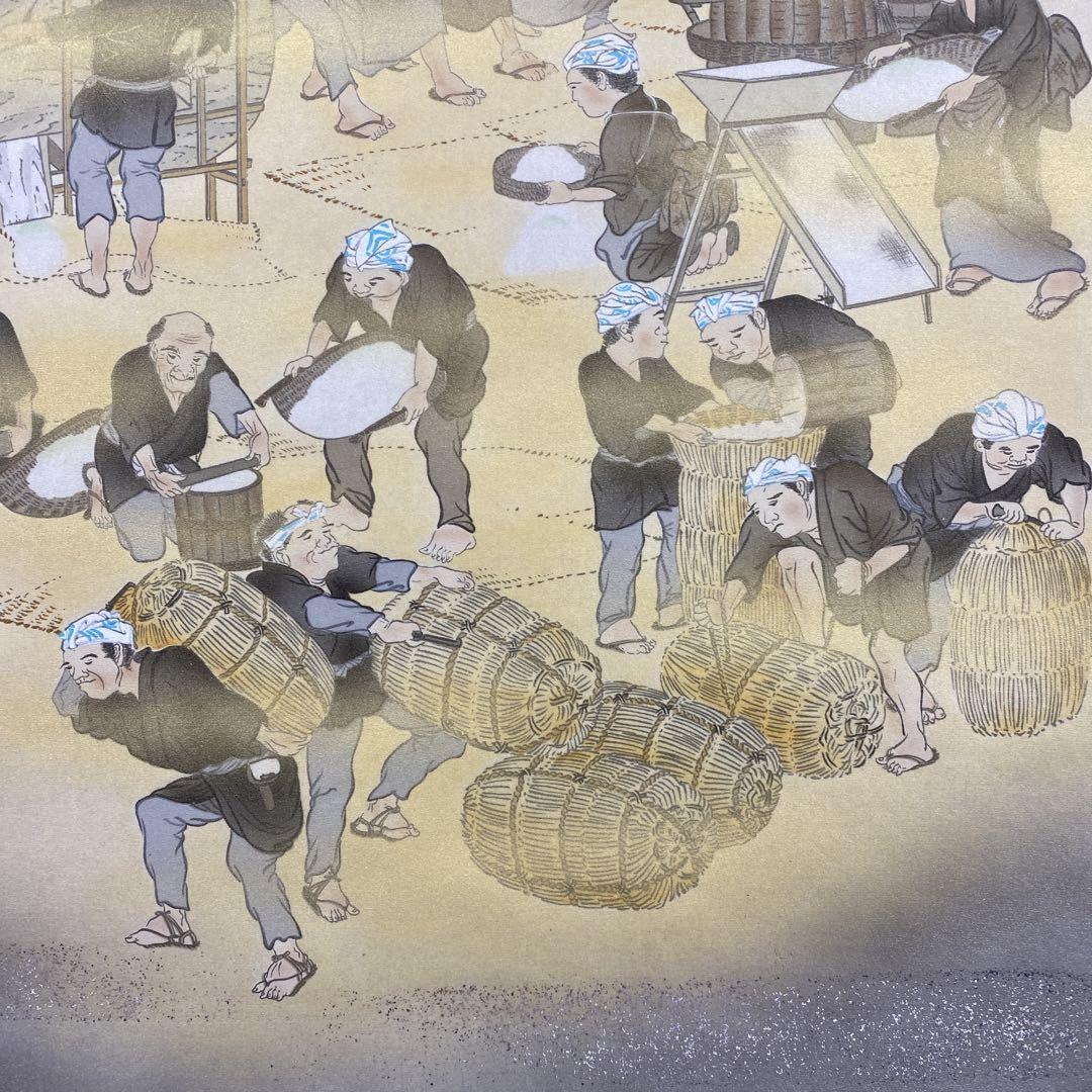 美品 掛け軸 田中六一作 豊穣春秋二十六景図 共箱 縁起物 田植え 豊作 美品 掛け軸 田中六一作 豊穣春秋二十六景図 共箱 縁起物 田植え