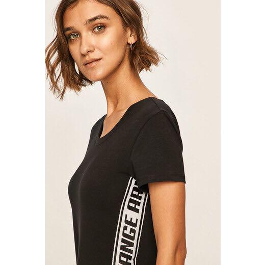 関税込 A/X ARMANI EXCHANGE BOXロゴ Tシャツドレス A|Xアルマーニ エクスチェンジ】サイドロゴテープ 半袖Tシャツ