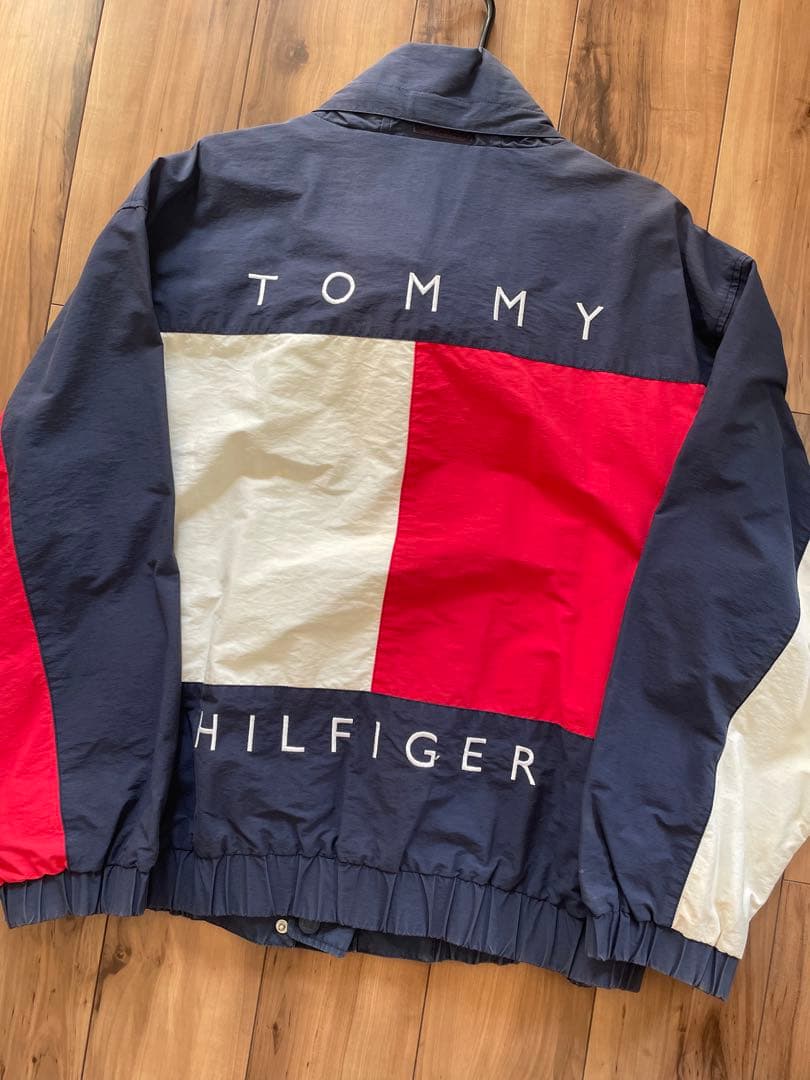 TOMMY HILFIGER 90s ナイロンジャケット L リバーシブルL TOMMY HILFIGER