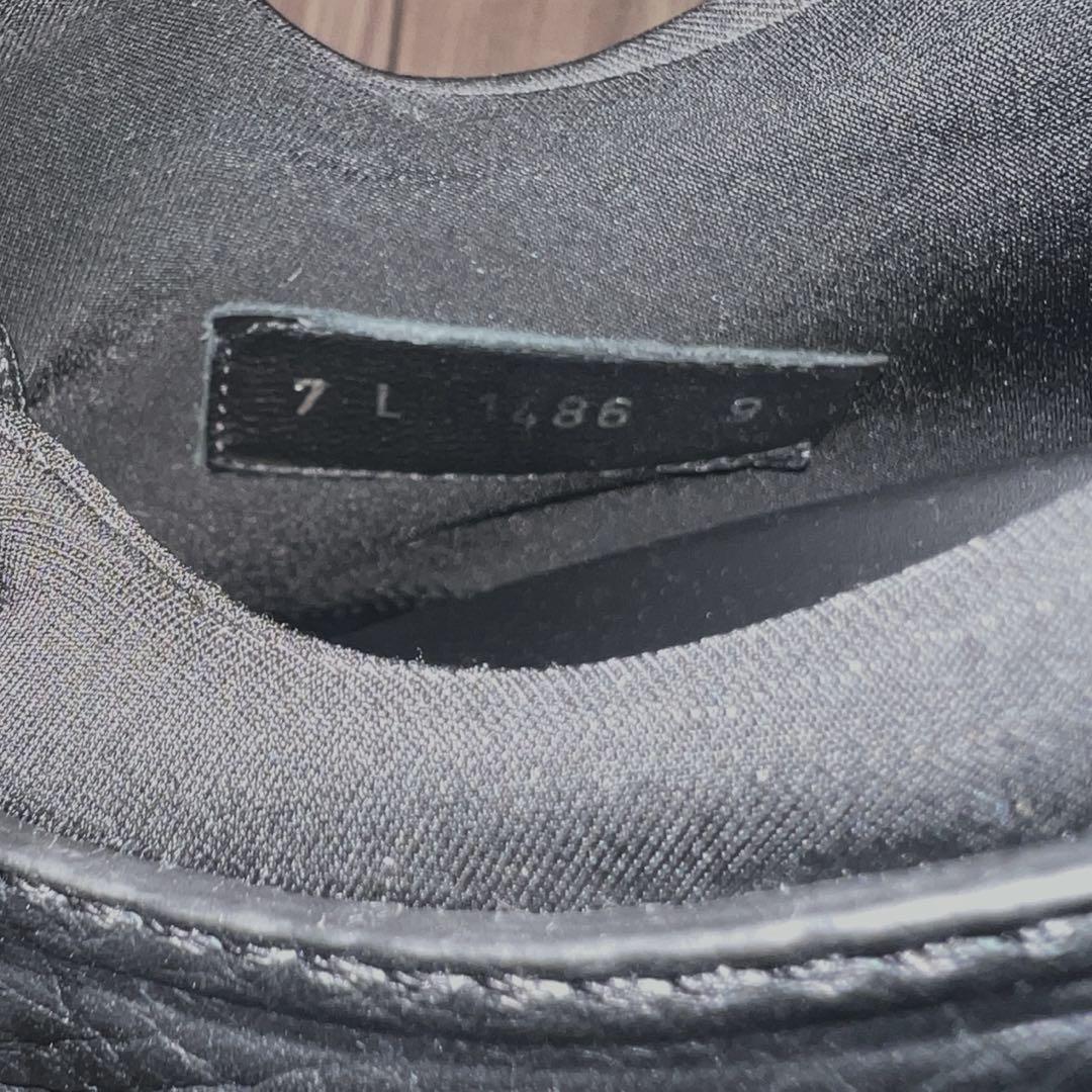 FENDI フェンディ FFモチーフ カーフレザー ブラック厚底スニーカー44