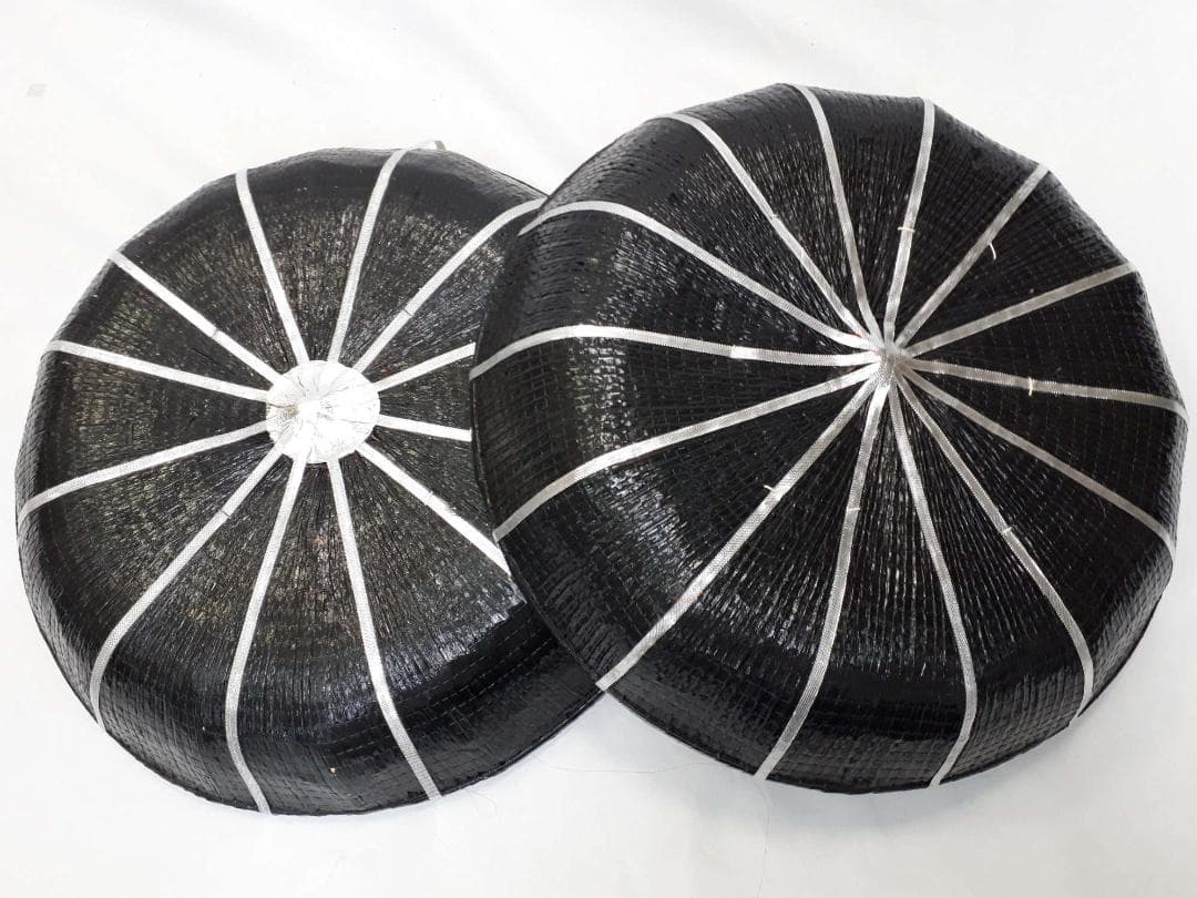 【E4】三度笠 黒塗り笠 竹笠 2点まとめ 舞踊 日舞 演劇 舞台 大衆演劇 メルカリ