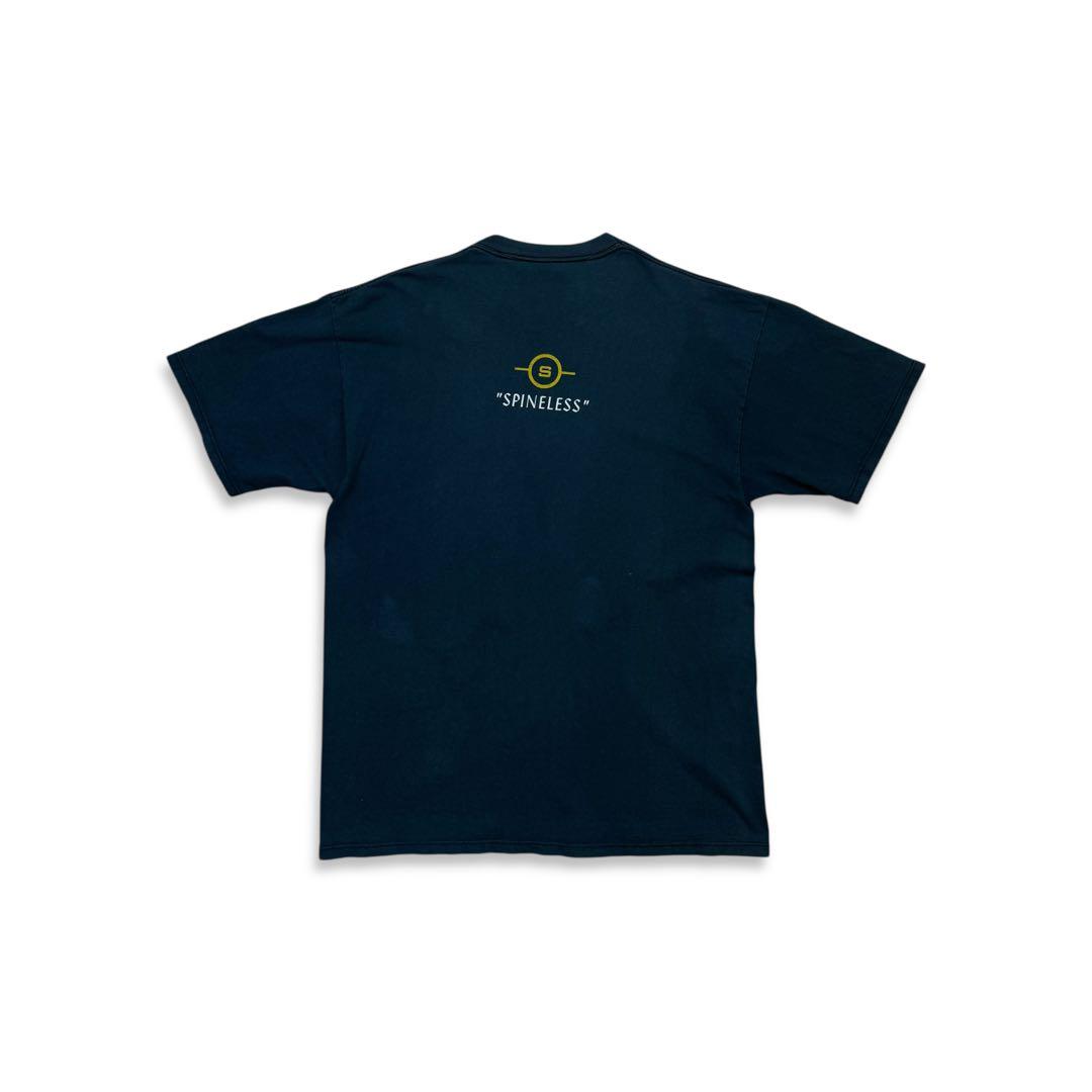 90s USA製 SPINELESS スカルグラフィックTシャツ ガイコツ